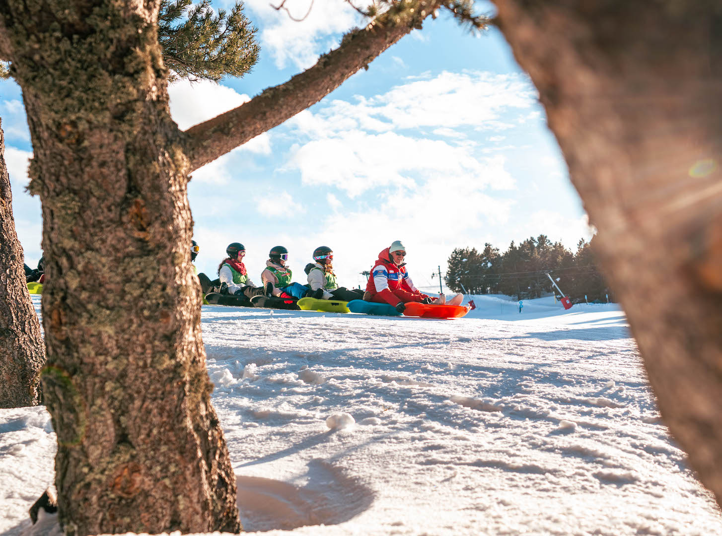 balade en raquette et descente en luge